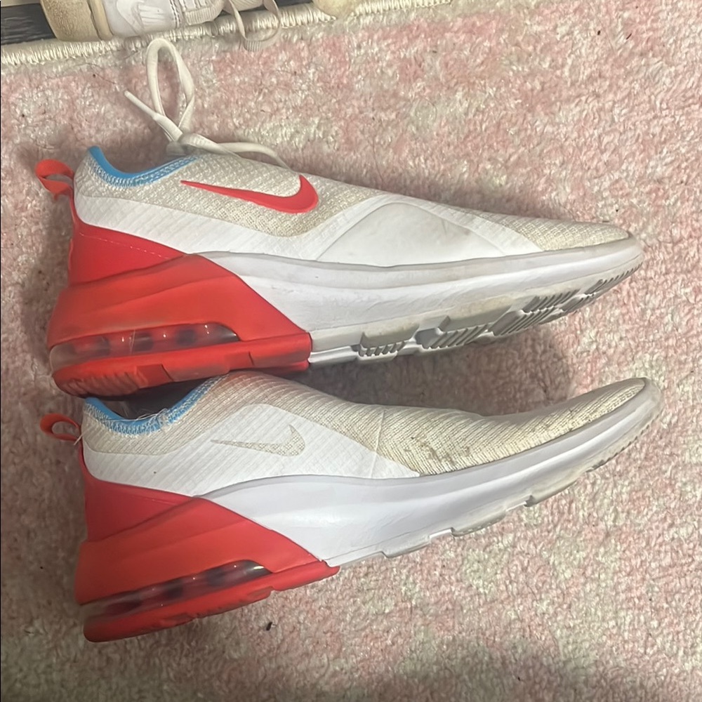 Nike White and Red Sneakers